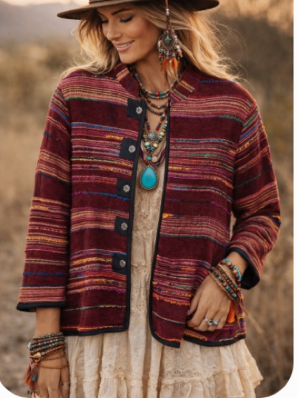 White Stag Vintage Bohemian Tapestry Jacket